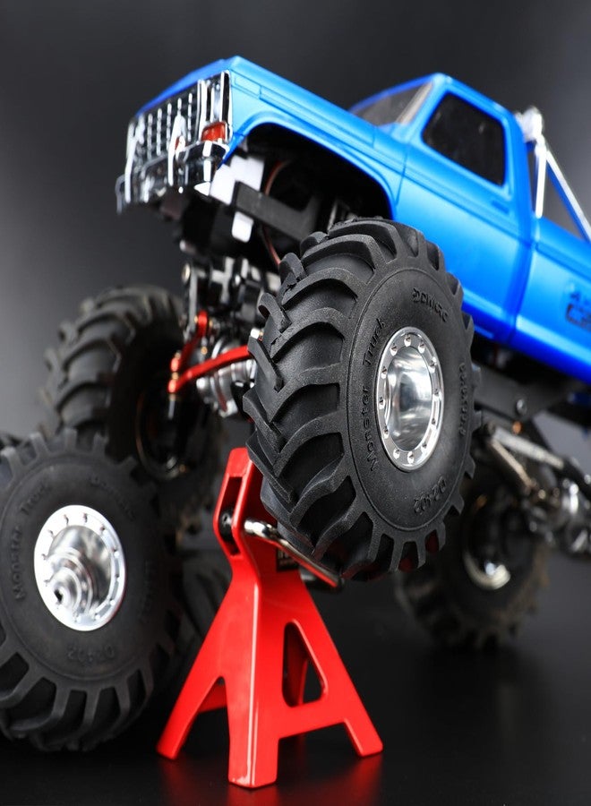 RCAWD 71.3g*4pcs Brass Weighted SCX24 & FCX24 Beadlock 1.0 Wheel & Tire Upgrades, 68 * 32mm, Hex 7mm Parts for AXI90081 AXI00001 AXI00002 AXI00005 AXI00006 Silver - Image 2
